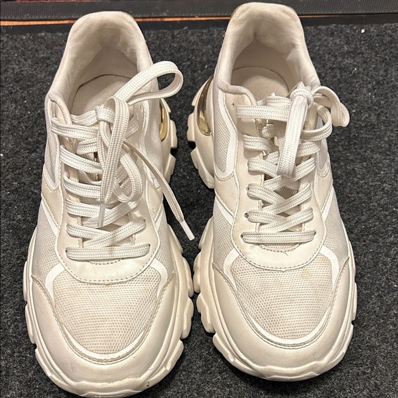 Aldo Cream and Gold Sneakers - Picture 1 of 5